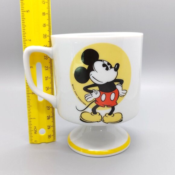 Walt Disney Productions Japan Mickey Mouse Footed Mug Cup Vintage 1970s - Picture 8 of 9